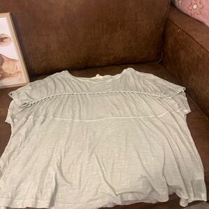Lucky Brand Mint Green Short Sleeve Top